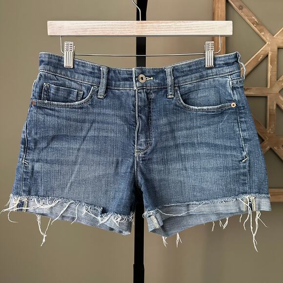 Anthropologie Pilcro Slim Boyfriend Rolled Cut Off Shorts Size 27 - Picture 2 of 7